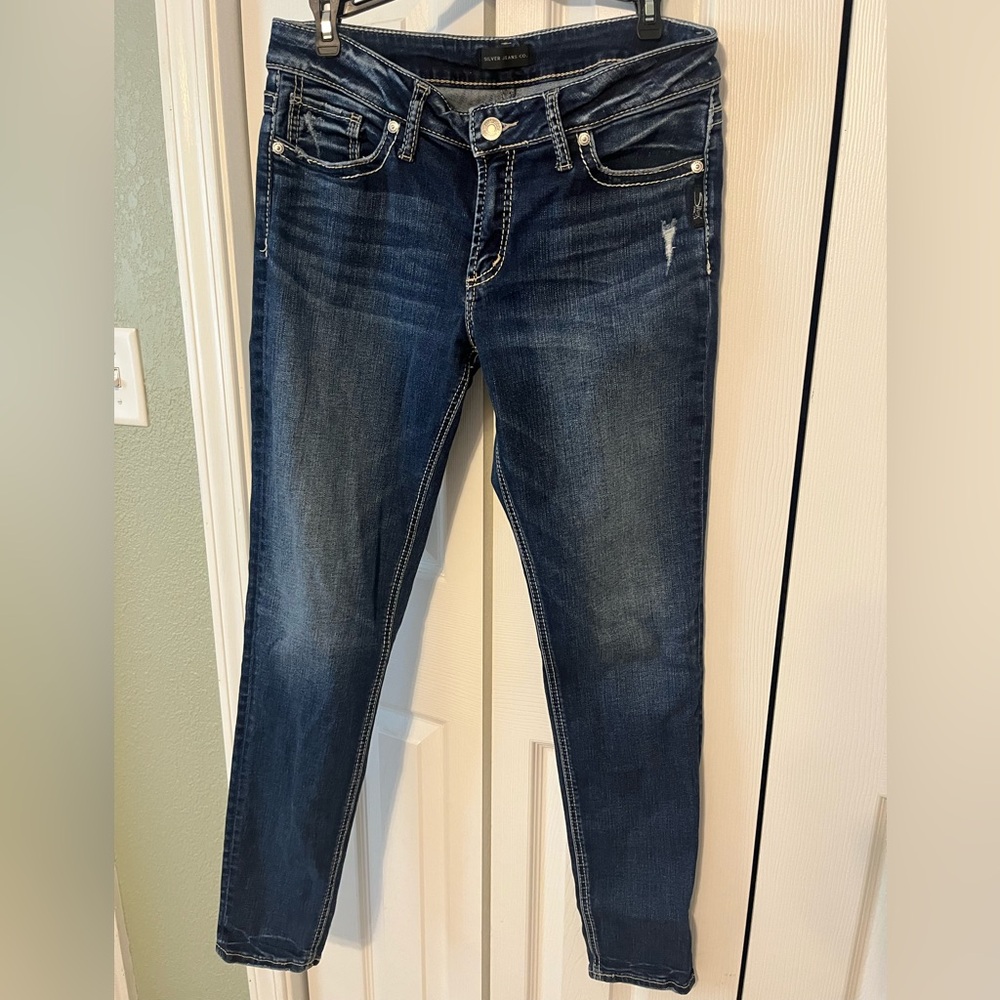 Silver Jeans Women's Dark Blue Skinny Jeans